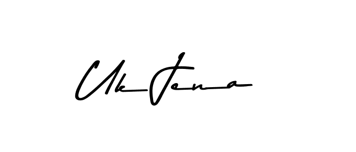 Uk Jena stylish signature style. Best Handwritten Sign (Asem Kandis PERSONAL USE) for my name. Handwritten Signature Collection Ideas for my name Uk Jena. Uk Jena signature style 9 images and pictures png